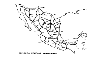 Mapa Rep Mex Ferrocarril Con Nombres